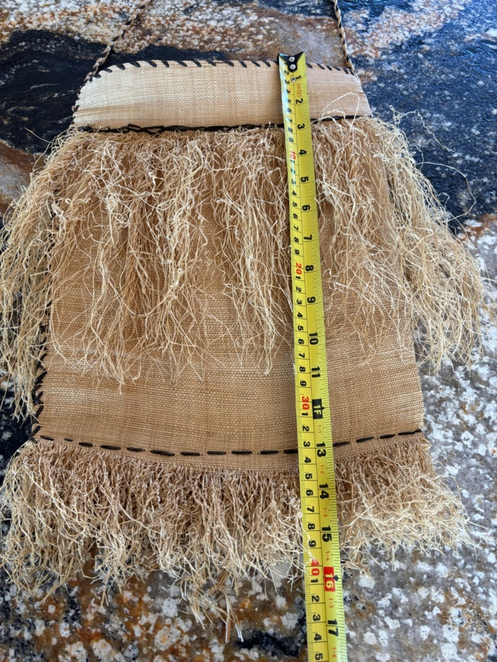 Organic Vintage African Rafia bag - Picture 5 of 8